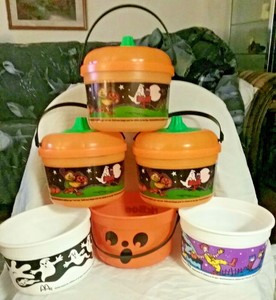 Lot of 6 Vintage McDonald's Halloween Treat Buckets Pails McBoo 1986