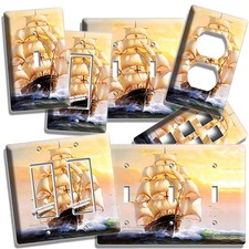 SAILING BOAT SEA SHIP SAILBOAT OCEAN LIGHT SWITCH OUTLET WALL PLATES HD ROOM ART
