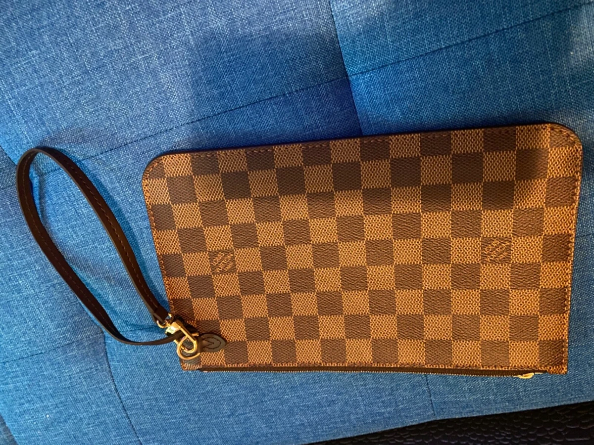 Louis Vuitton Damier Ebene Neverfull MM GM Pochette Wristlet 