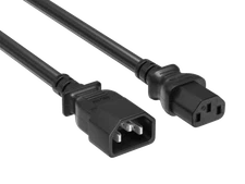 10ft IEC-320 C13 to C14 Heavy-Duty Power Extension Cord 14 AWG 15A/250V SJT, ...