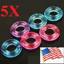 5Pcs Cock Ring Super Stretchy Strong Stay Harder Penis Rings for Men ED Solution