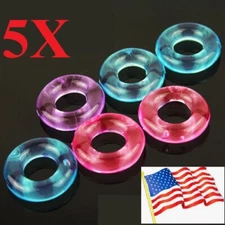 5Pc Cock Ring Super Stretchy Strong Stay Harder Penis Ring for Men ED Solution ,