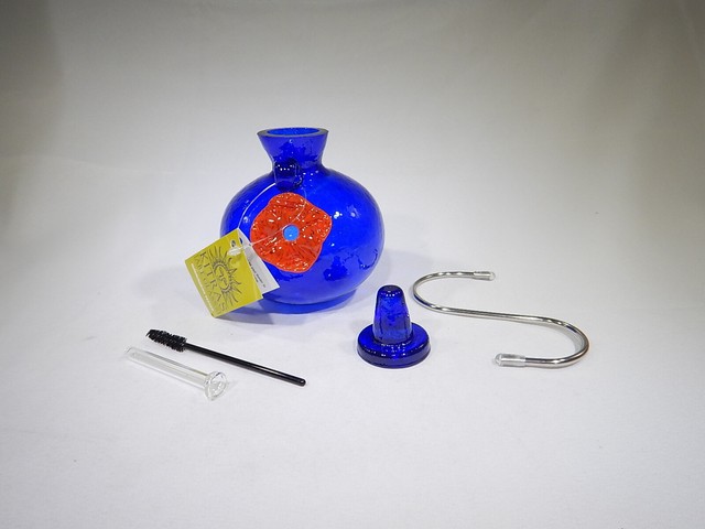 Kitras One Sip Hummingbird Feeder Glass Ornament Red For Sale