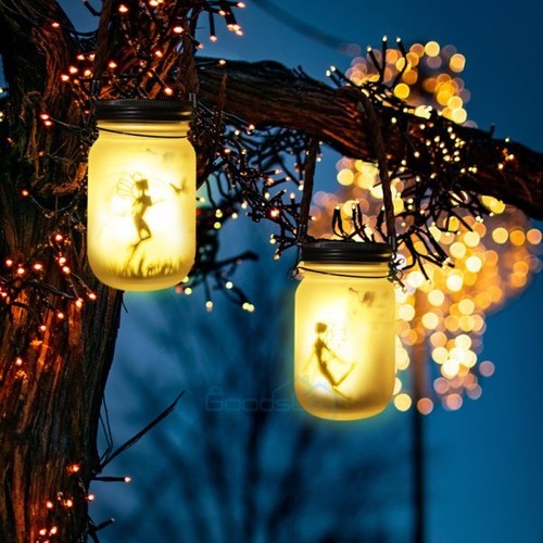 2Pack Garden Hanging Solar Lantern LED Fairy Light IP65 Waterproof Outdoor Patio - Picture 5 of 12