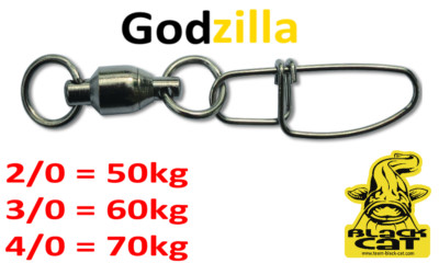 Black Cat Godzilla Swivel / Waller-Wirbel / Kugellagerwirbel