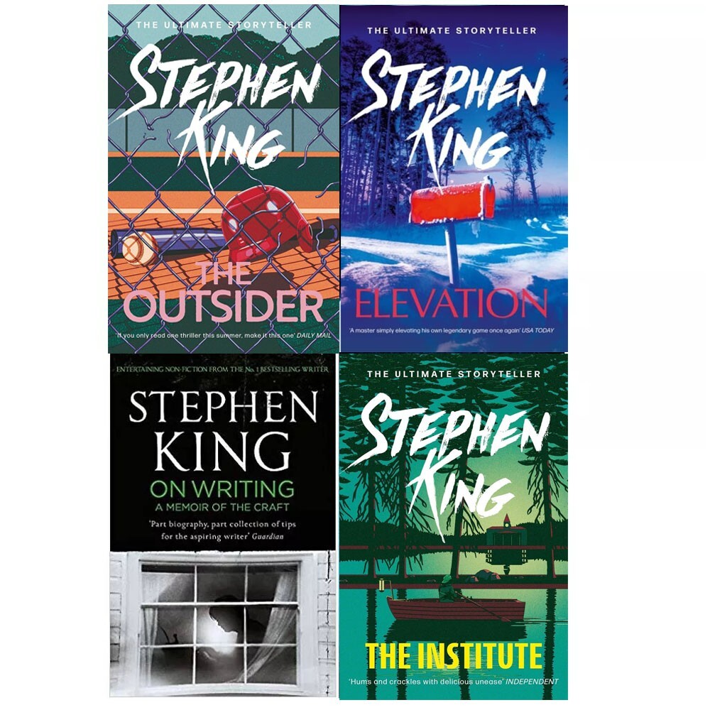 Stephen King  Collection 4 Books Set(The Outsider,Elevation,On Writing,Institut)