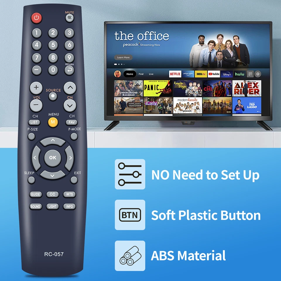 New RC-057 Remote Control For Coby TV TFTV1925 TFTV2225 LEDTV1935 TFTV2425 - Image 3 of 4