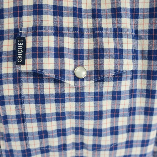Camicia Criquet manica corta con bottoni a pressione uomo XL - Foto 3 di 11