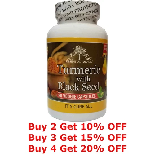 Essential Palace - Turmeric with Black Seed, Powerful Antioxidant, 90 Capsules