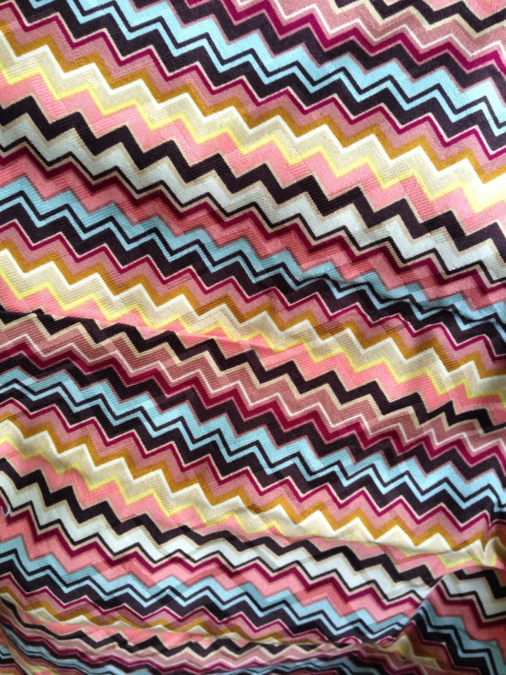 Missoni for Target duvet cover king never used chevron stripes aqua flip side - Image 3 of 4