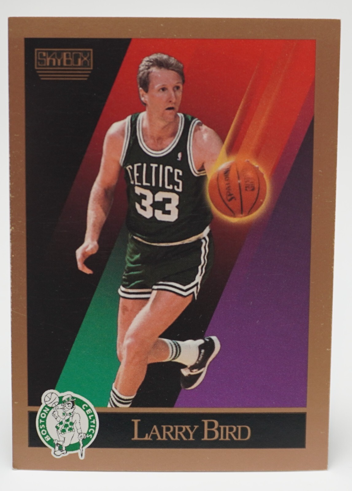 1990 - 91 SKYBOX #14 - LARRY BIRD HOF - RAW CARD