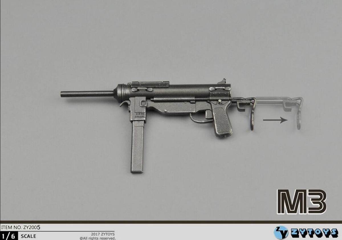 1/6 Scale M3 Submachine Gun World War II US Army Toys Weapon