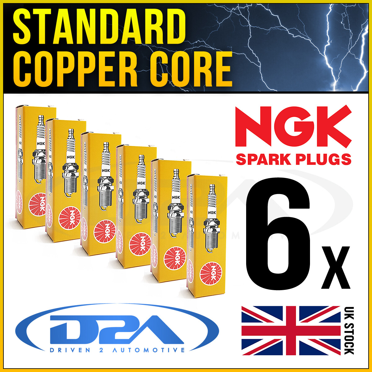 6x NGK BP5E (4669) Standard Zuendkerze For JAGUAR E-TYPE 3.8