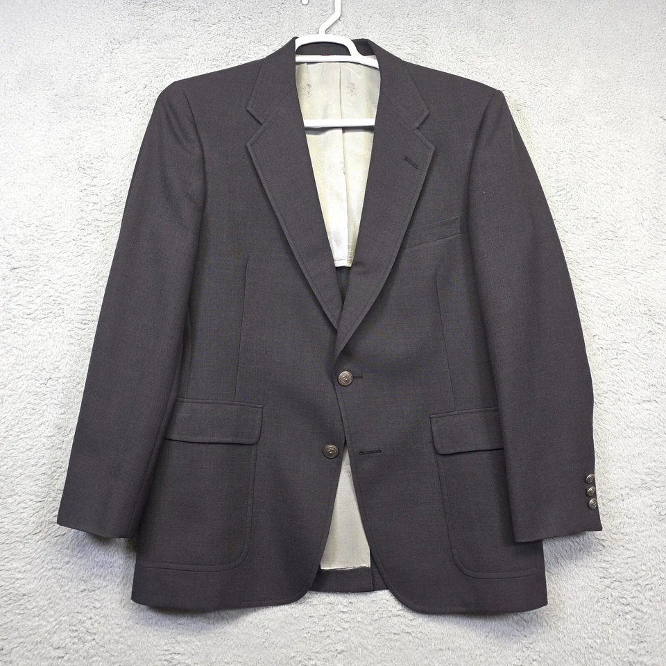 Jack Nicklaus 金熊西装外套男式 42R 灰色羊毛高尔夫 Hart Schaffner Marx — 第 2/4 张图片