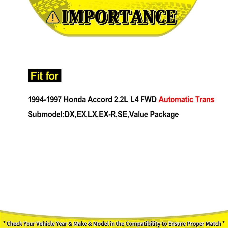 Conjunto de eje de par delantero CV para Honda Accord LX EX automático tracción delantera 1994-97 Foto 2 de 4