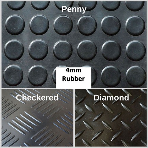 Heavy Duty Rubber Matting Garage Flooring 3mm or 4mm Roll Mat Van Car