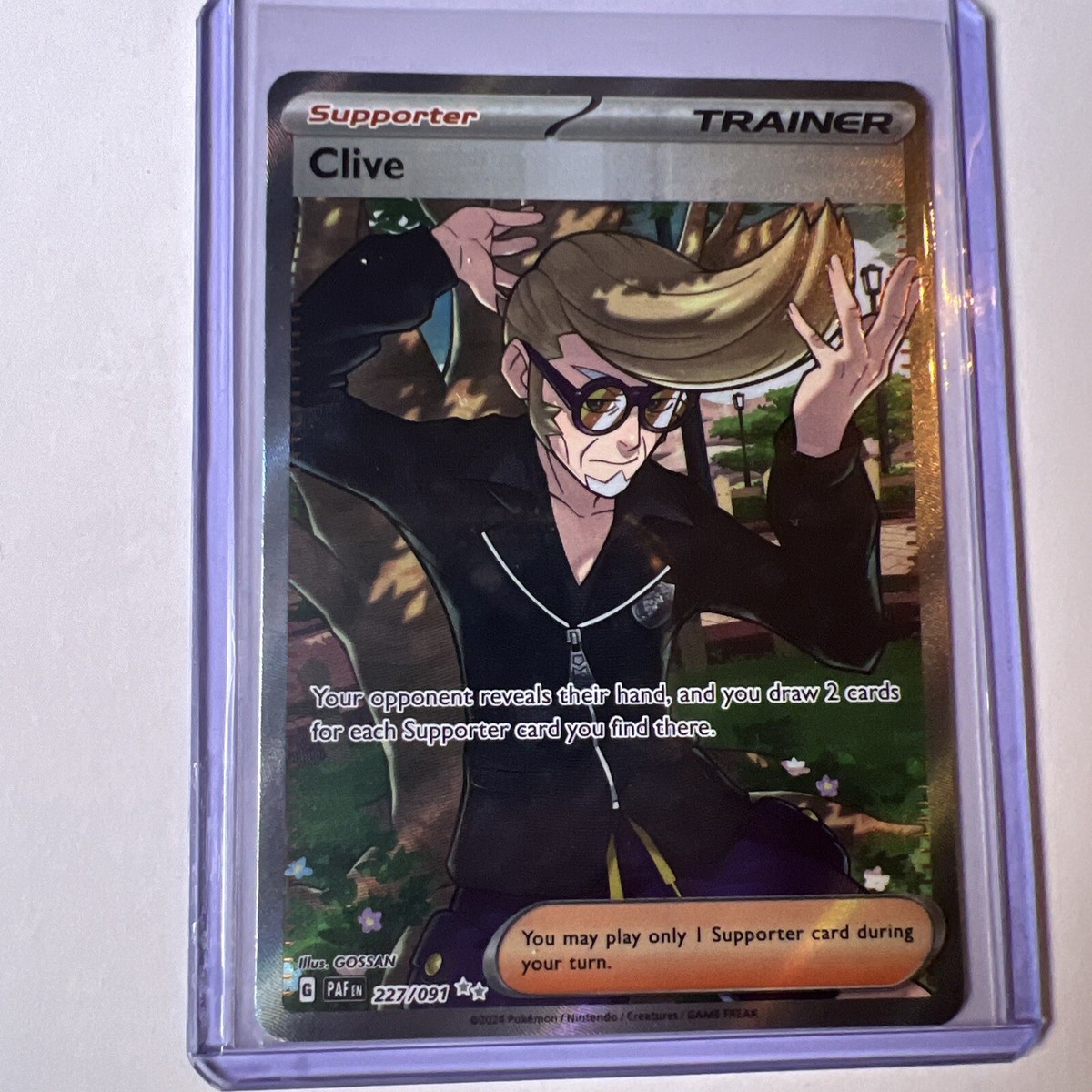 clive full art pokemon card Clive - 227/091 - Full Art - Paldean Fates - Pokémon TCG