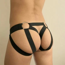 Men's Jockstrap G-String Underwear Elastic Strap Thongs Sexy Costume Underpants