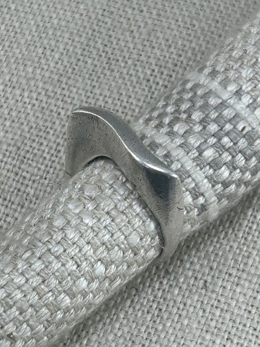 VINTAGE 70er Jahre Modernist Silber Wellen Band Ring Gr. R 925