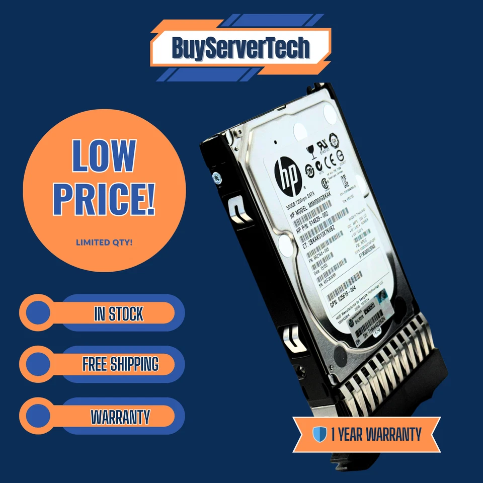 HP 507750-B21 500GB 7.2K SATA 2.5" SFF HDD 508035-001 MM0500GBKAK | NEW | 1YR - Image 4 of 4
