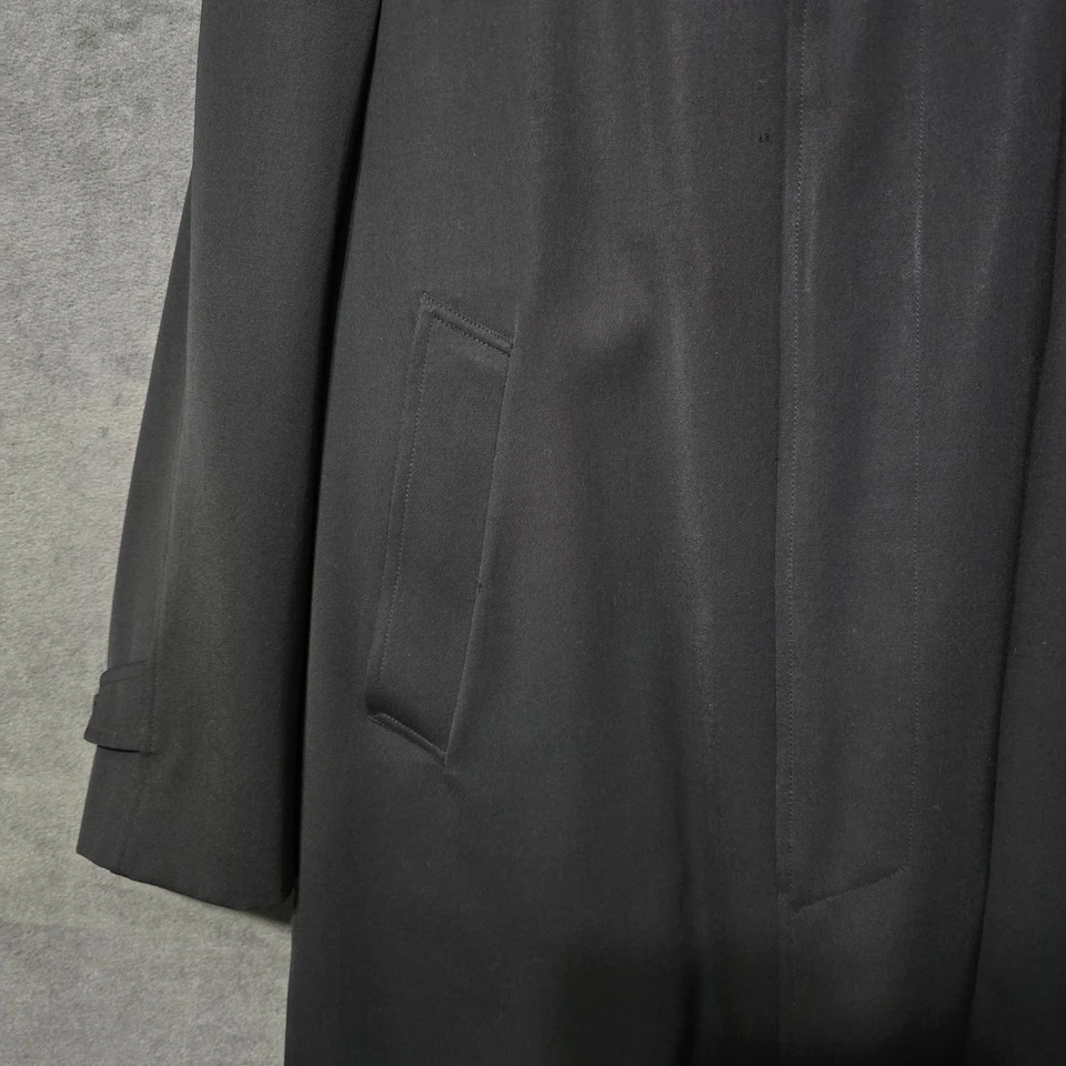 VTG Gold Alligator Men’s 40S Black 3 Button Overcoat Jacket Blazer Lined Coat - Image 3 of 4