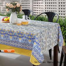 Home Bargains Plus Square Vinyl Tablecloth Flannel Backing 52 X 52 Inch
