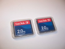 2 New SanDisk CompactFlash 2 GB Memory Cards SDCFB-2048-A10, 2GB SanDisk CF Card