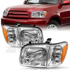 Headlight Assembly for 2005-2006 Tundra 2005-2007 Sequoia Chrome 4-Door