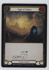 2020 Flesh and Blood - Welcome to Rathe Sigil of Solace (Yellow) #WTR174