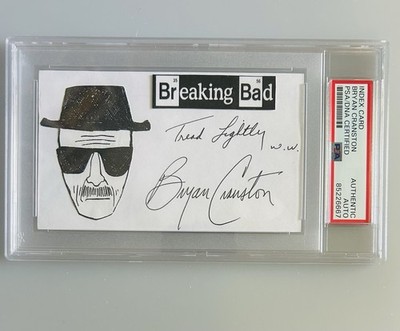 Bryan Cranston Signed Index 3x5 Card - PSA Authenticated - Breaking Bad