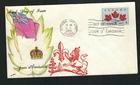 Canada #417, 1963 5¢ Maple Leaf Unity, Glory cachet with Overseas Mailers FDC