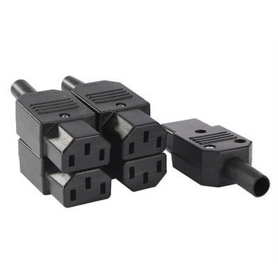 5Stk. AC250V 10A Buchse 3P Plattenmontage IEC320 C13 Netzstecker Adapter Stecker