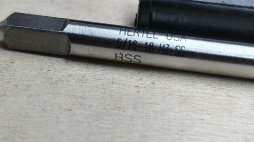 Hertel USA 5/16-18 UNC H3 2-Flute Spiral Point Plug Extension Tap 6" OAL