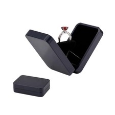 sunking Rotating Engagement Ring Box, Slim Thin Ring Box For Proposal, Elegan...