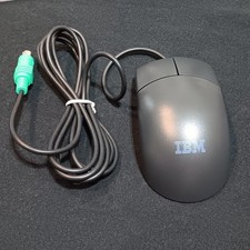 IBM Vintage PS/2 2-Button Wired Ball Mouse Black NOS 10L6148 M-SAU-IBM6