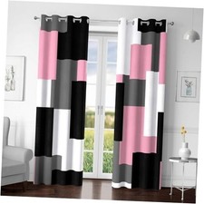 100 Blackout Curtains for Bedroom 84 inch Length 52"W x 84"L Pack of 2 Pink