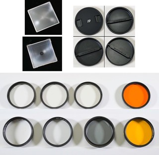 EX Hasselblad Lot: B60 Filters Screens ProShade Rings Body & Lens Caps