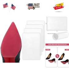 4 Pcs Clear Shoe Sole Protectors - Self-Adhesive Anti-Slip Grips for All Shoes