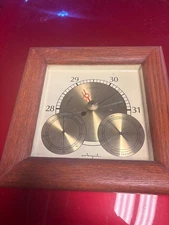 Vintage Airguide Barometer Weather Station w/ Humidity /Temperature Wall Mounted