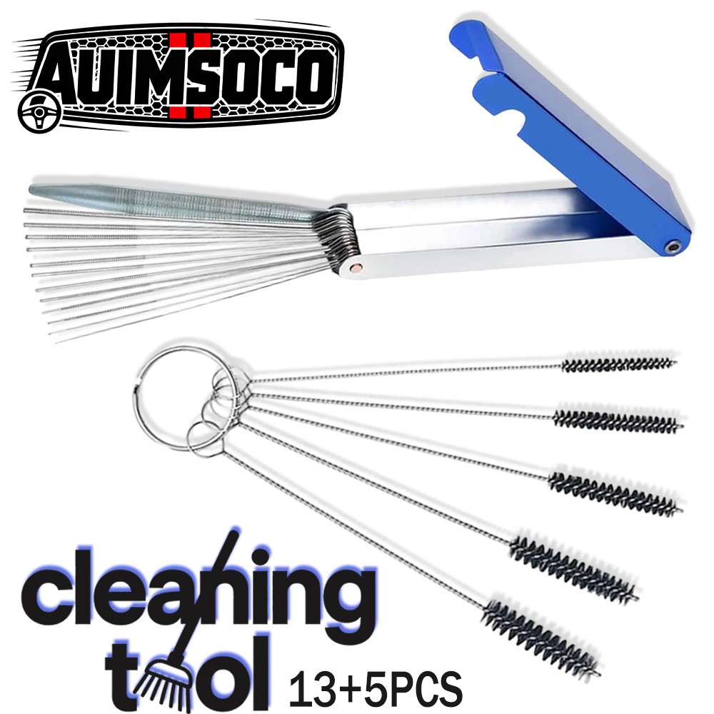 18pcs Carburetor Engine Cleaning Brushes Wire Tool For Carb ATV Motorcycle Small