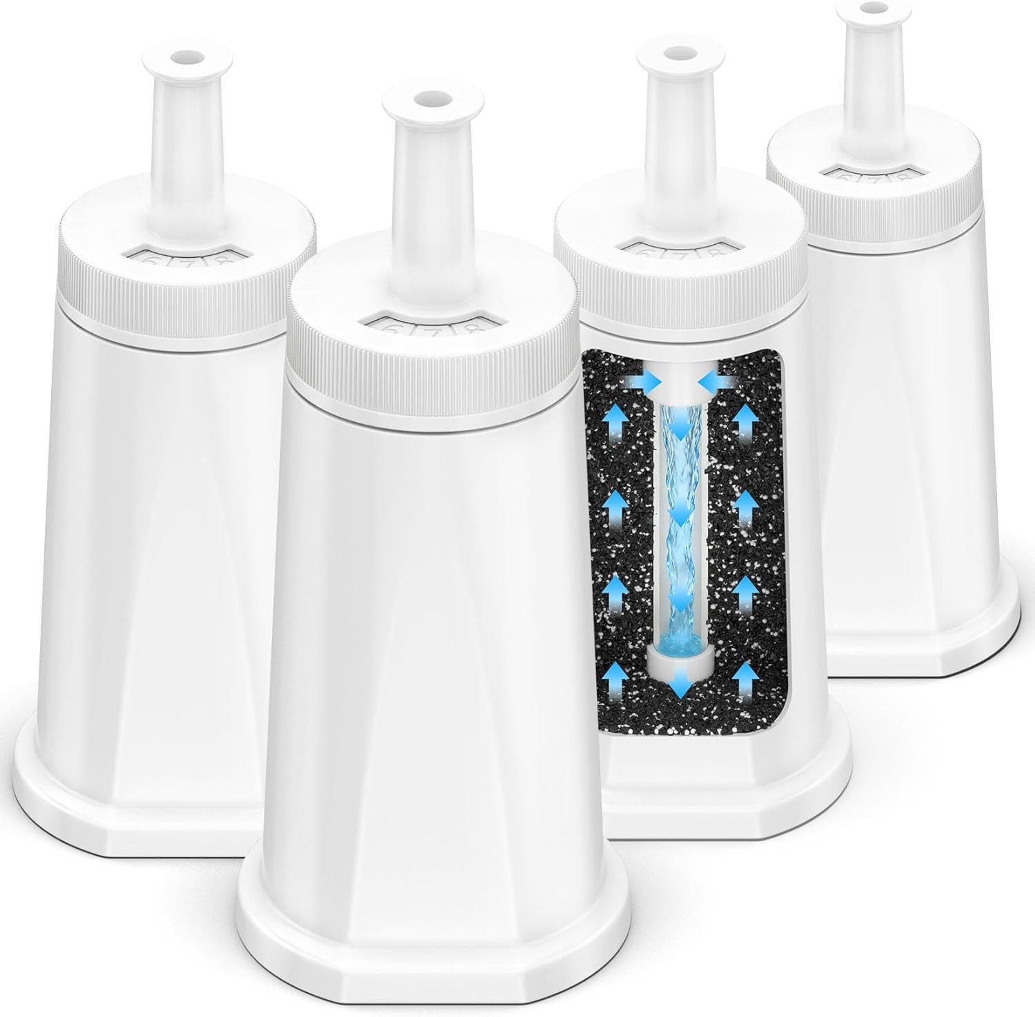 4 Pack Replacement Water Filter for Breville Barista Touch E