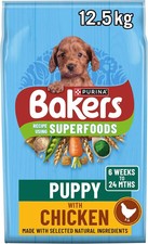 BAKERS Puppy Superfoods Dry Dog Food Chicken & Veg Recipe, 12.5kg Uk 2.12 per kilo