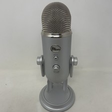 Blue Yeti USB Microphone Silver Recording Streaming Podcast Gaming ASMR TESTED