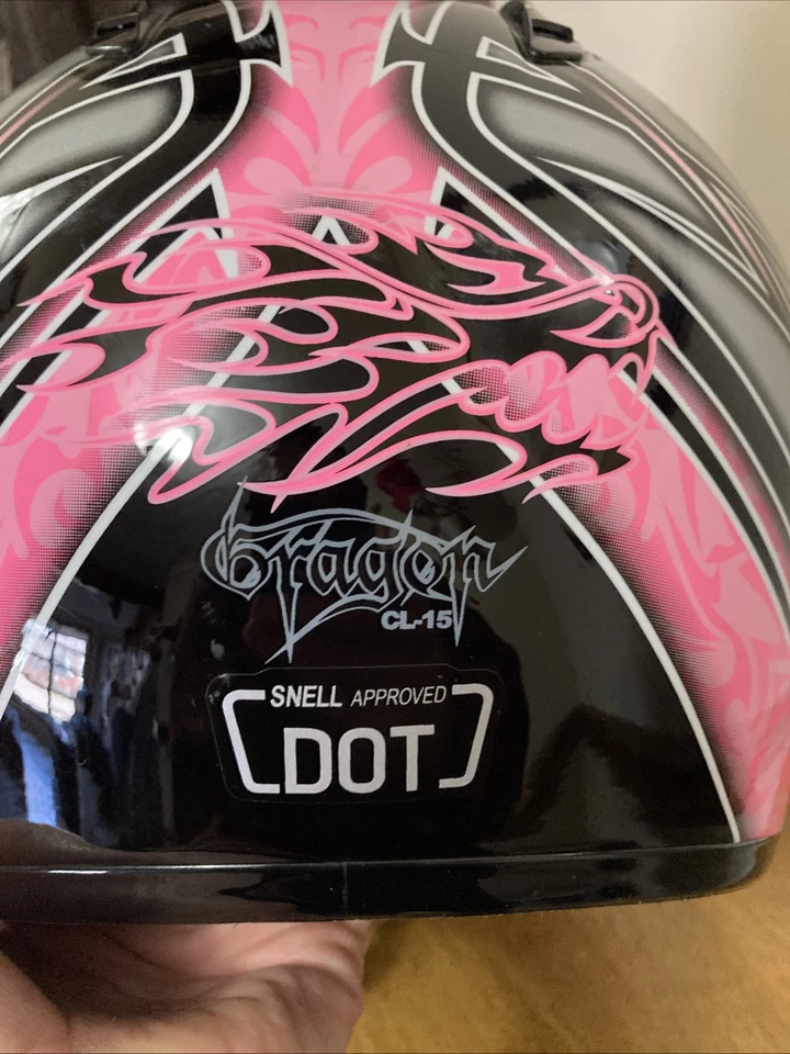 HJC Casco Moto Dragón CL-15 Mujer Rosa Pequeño Foto 4 de 4