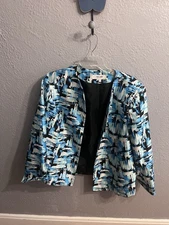 Jones Studio Separates Dress Jacket Blazer Womens Size16W Lined Open Front