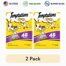  2 Pack Temptations Cat Treats Chicken Medley 48 oz Crunchy  Soft Pouch