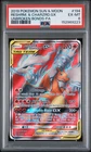 2019 POKEMON SUN & MOON UNBROKEN BONDS FULL ART/RESHIRAM & CHARIZARD GX PSA 6
