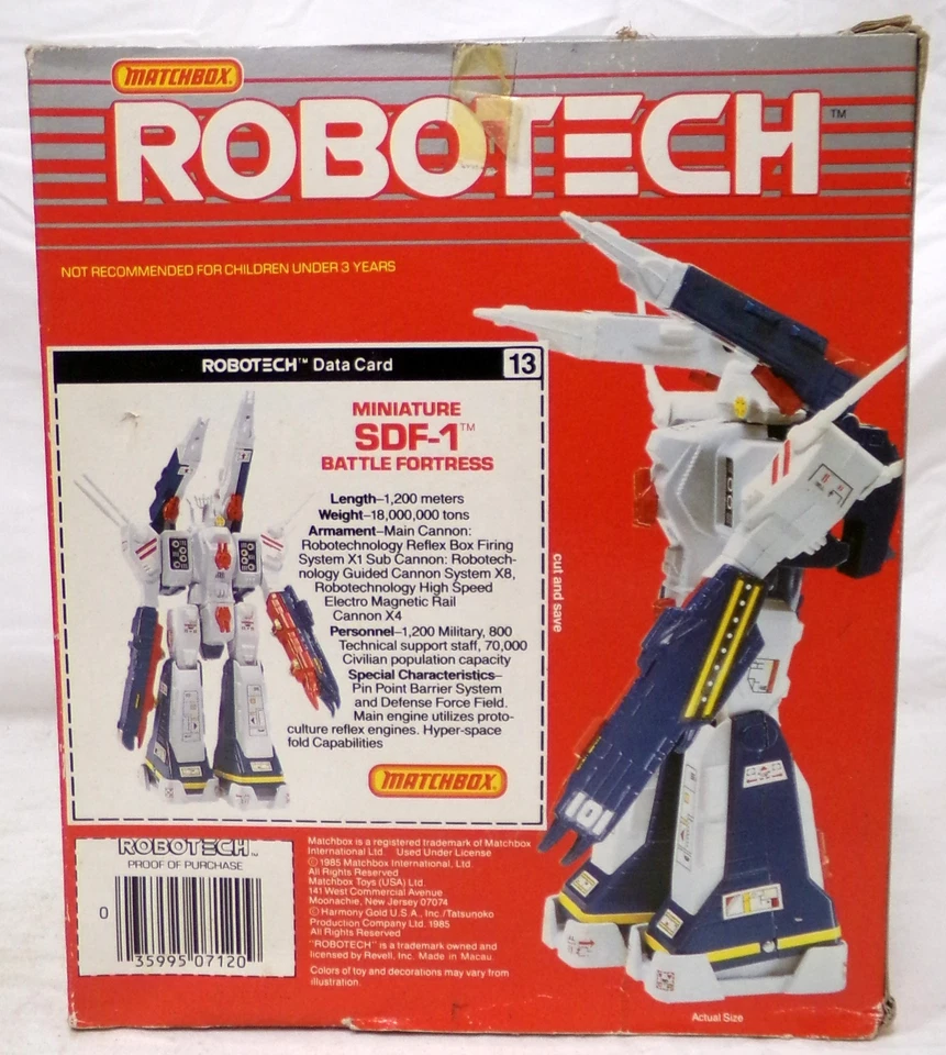 Vintage 1985 Matchbox Robotech Collector Series Miniatura SDF-1 Battle Fortress - Imagem 3 de 4