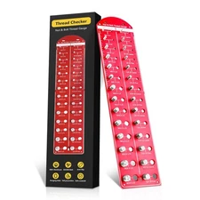 Thread Checker 28 Hole Nut Bolt Identifier Gauge 14 Standard 14 Metric