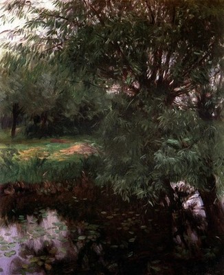 John Sargent A Backwater at Wargrave 1887 17''x 22'' Archival Art Print